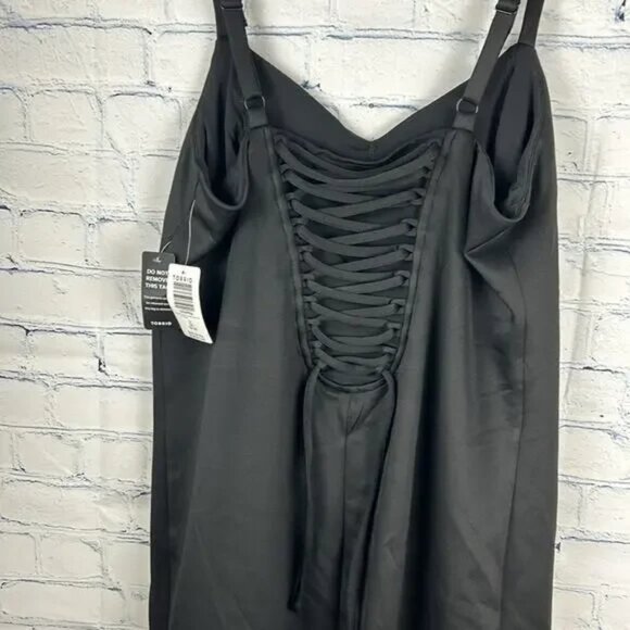 NWT Torrid Mini Scuba Lace-Up Bodycon Dress - Picture 5 of 7